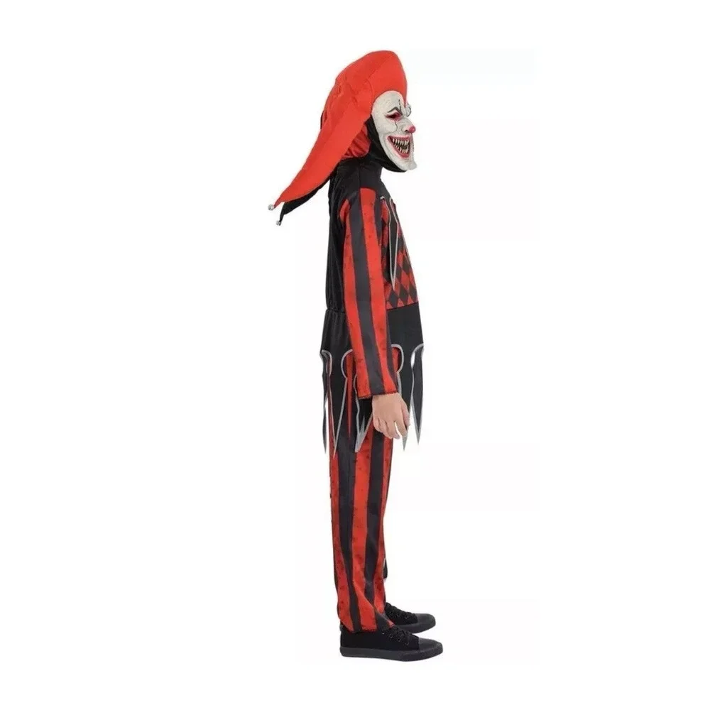 Two-Faced Jester Evil Clown Circus‎ Carnival (M) 8-10 Halloween Child Costume - Picture 2 of 13